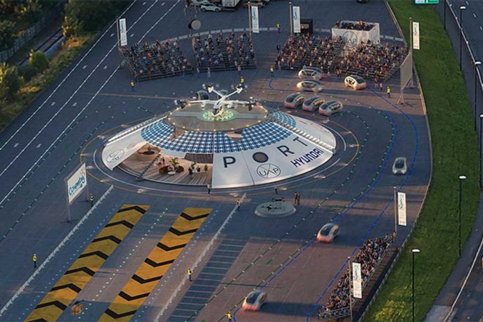 اولین فرودگاه خودروهای پرنده برقی در جهان